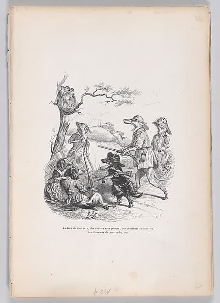 Instead of all this..., from "Scenes from the Private and Public Life of Animals", by J. J. Grandville