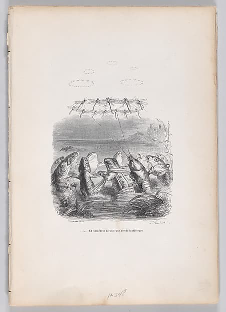 ... and soon formed a fantastic round, from "Scenes from the Private and Public Life of Animals", by J. J. Grandville