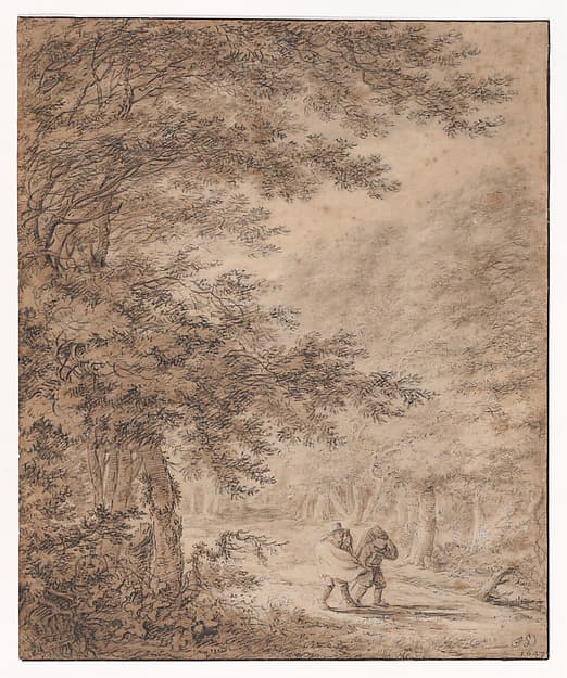 Travelers in a Forest, by Herman Saftleven II