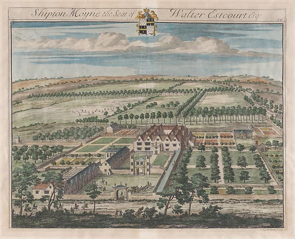 Shipton Moyne, The Seat of Walter Estcourt, Esq., plate 340 from "The Ancient and Present State of Gloucestershire", by Johannes Kip
