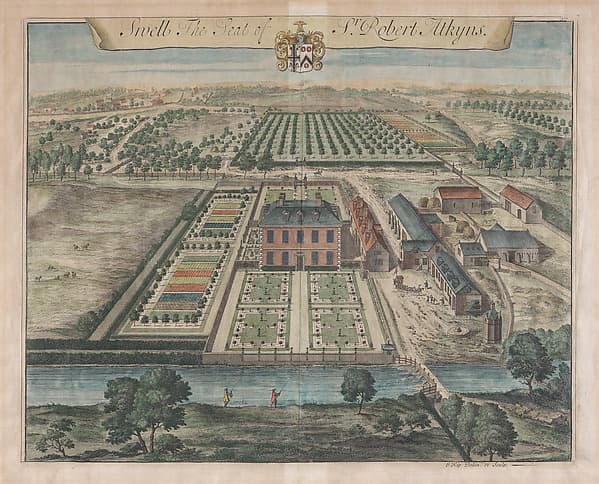 Swell, The Seat of Sir Robert Atkyns, plate 371 from "The Ancient and Present State of Gloucestershire", by Johannes Kip