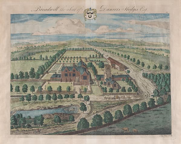 Broadwell, The Seat of Danvers Hodges, plate 157 from "The Ancient and Present State of Gloucestershire", by Johannes Kip