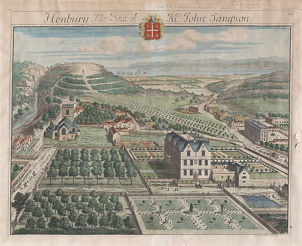 Henbury, the Seat of Mr. John Sampson, plate 248 from "The Ancient and Present State of Gloucestershire", by Johannes Kip