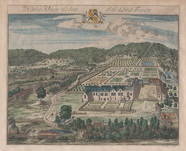 Hales Abbey, The Seat of Lord Tracy, plate 247 from "The Ancient and Present State of Gloucestershire", by Johannes Kip