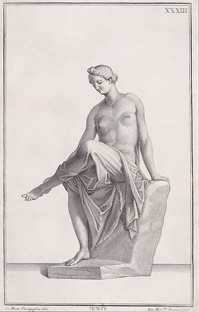 Plate XXXIII (33): Venus, from "Museum Florentinum" (Statuae antiquae dorum et virorum illustrium), by Giovanni Girolamo Frezza