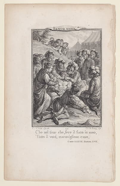 Canto 39, Stanza 57, from "Orlando Furioso", by Nicolas de Launay