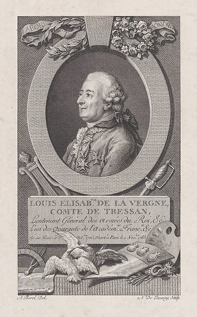 Portrait of Louis Elisabeth de La Vergne, Comte de Tressan, by Nicolas de Launay
