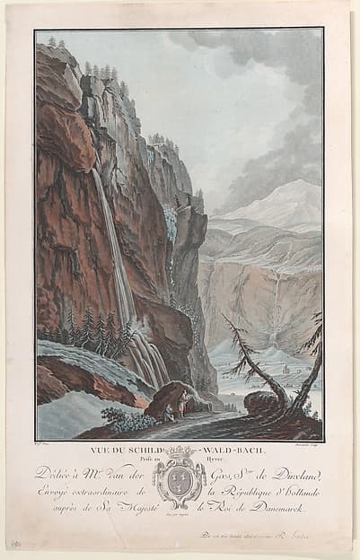 Vue du Schildwald-Bach prise en hiver, by Charles Melchior Descourtis