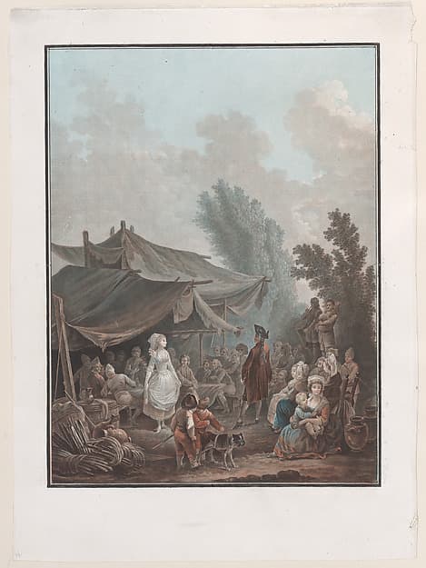 La Noce de Village, by Charles Melchior Descourtis
