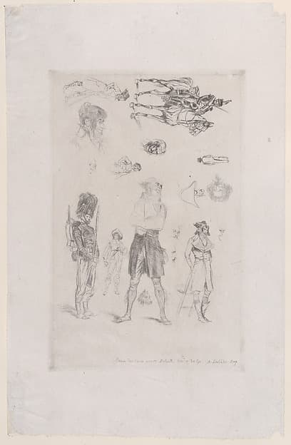 Sheet of sketches (Feuille de Croquis), by Edouard Detaille