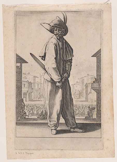Le Zani ou Scapin, from "Les Trois Pantalons pièces appélees Les Trois Acteurs" (The Three Pants also called the Three Actors), by Jacques Callot