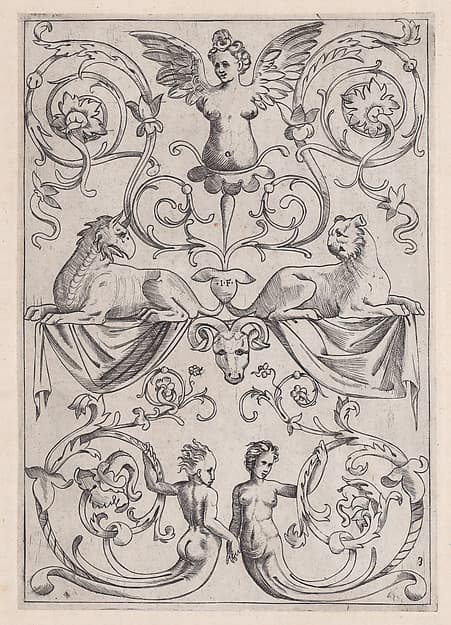 Ornamental Panel, by Master I.F.