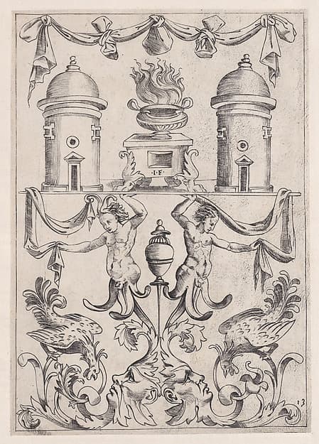 Ornamental Panel, by Master I.F.