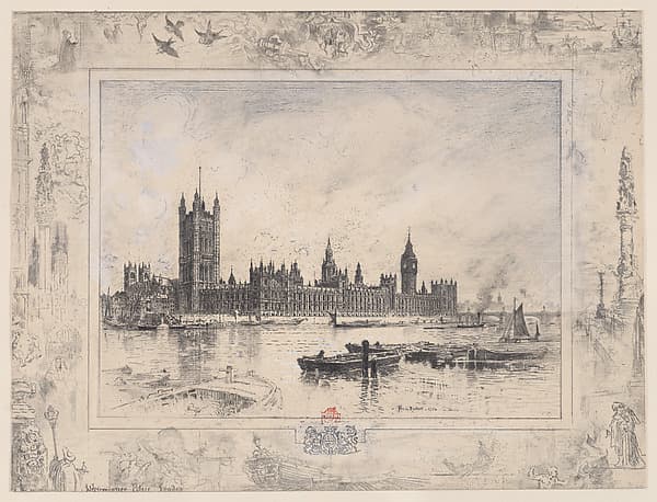 Westminster Palace, by Félix-Hilaire Buhot