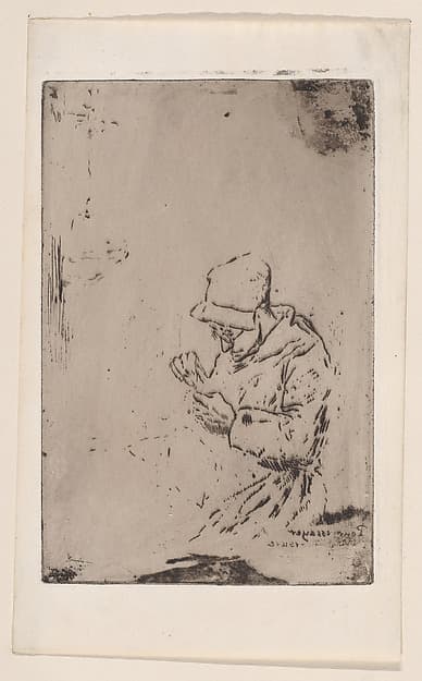 The Maid Sewing (Bonne Femme Cousant), by Félix-Hilaire Buhot