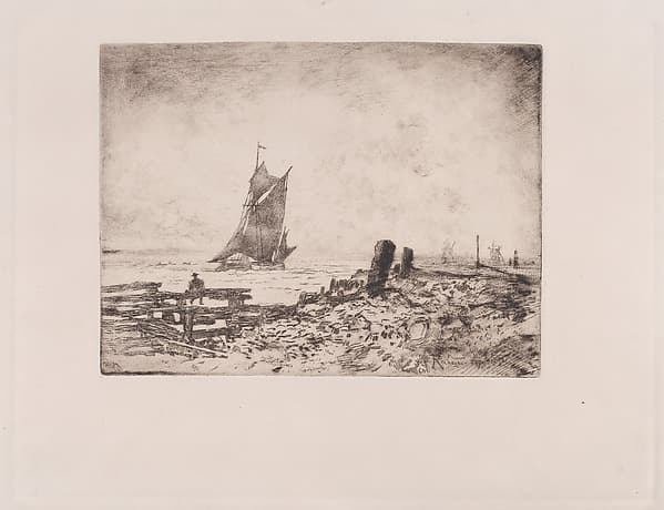 The Little Marine -- Souvenir of Medway, by Félix-Hilaire Buhot