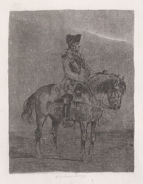 Mounted soldier, by John-Lewis Brown