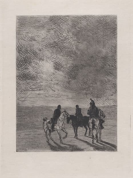 Mounted soldiers, by John-Lewis Brown