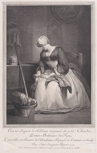 The Embroiderer, by Jean Jacques Flipart
