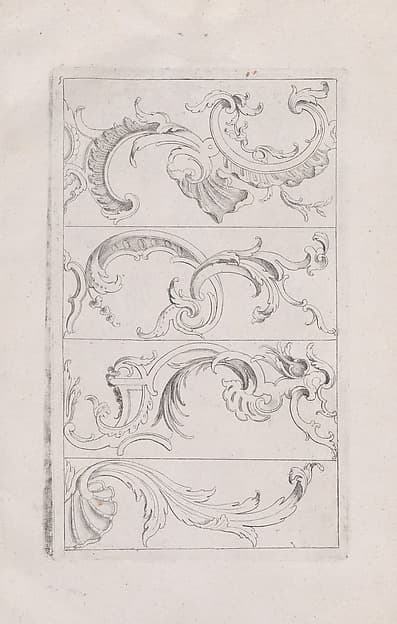 Plate 5, from "Livre Nouveau de Prinsipes D'Ornemens, tres facil. Pour apprendre a Dessigner", by Nicolas Guérard
