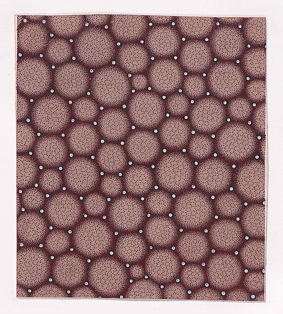 Textile Design with a Seamless Pattern of Circles and Pearls, by Anonymous, Alsatian, 19th century