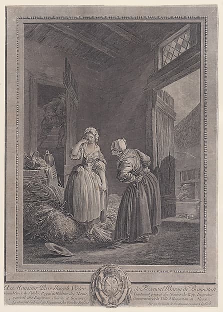 Les amants surpris, by Pierre Antoine Baudouin