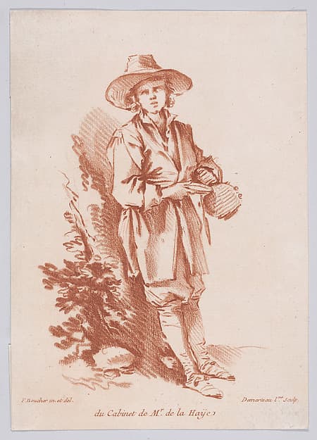Petit paysan au tambourin, by Gilles Demarteau