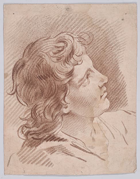 Head of a Young Man, by Gilles Demarteau