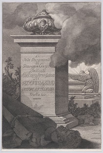 Title page, from "The Seven Sacraments", by Lorenzo Zucchi