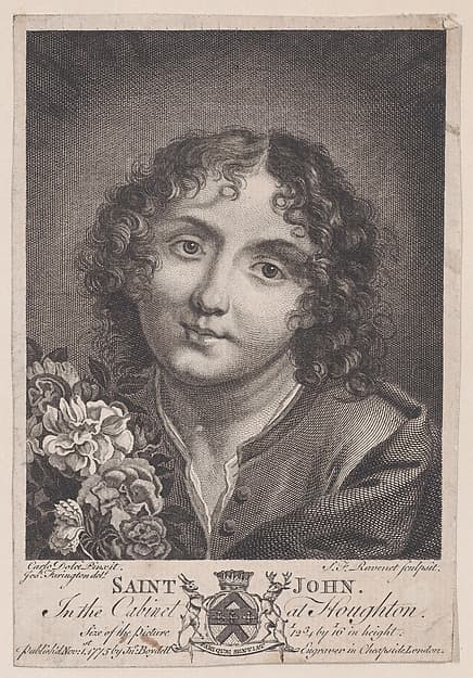 Saint John the Baptist with flowers, by Simon-François Ravenet