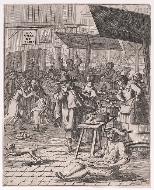 A Fish Market, from "Divers sujets Remarquables tirez de L'Histoire Greque", by François Chauveau