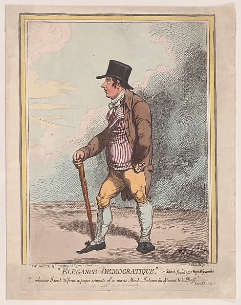 Elegance Democratique – A Sketch Found Near High-Wycombe, by James Gillray