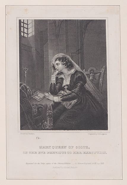 Mary, Queen of Scots, on the eve previous to her execution (from "The History of England," volume III, chapter XLII), by James Barton Longacre