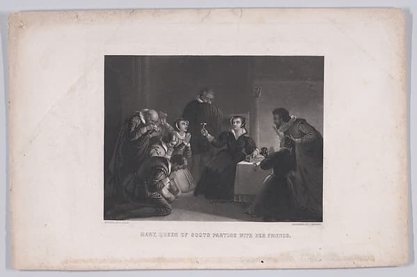 Mary, Queen of Scots parting with her friends (from "The American Eclectic Museum," volume 15, plate 2), by John Sartain