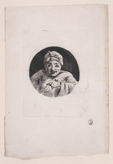 Bust of a man in night cap and gown, by Baron Dominique Vivant Denon