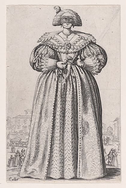 La Dame au Masque (The Lady with a Mask), from "La Noblesse" (The Nobility), by Jacques Callot