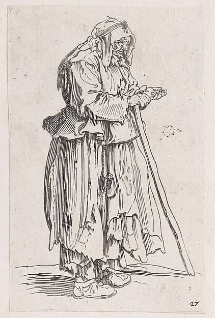 Reverse Copy of Le Gentilhomme Enroulé dans son Manteau Bordé de Fourrures (The Gentleman Wrapped in his Fur Lined Mantle), from La Noblesse (The Nobility), by Anonymous