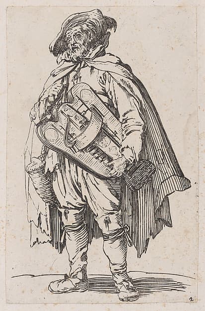 Reverse Copy of Joueur de Vielle (Hurdy-Gurdy Player), from Les Gueux suite appelée aussi Les Mendiants, Les Baroni, ou Les Barons (The Beggars, also called the Barons), by Anonymous