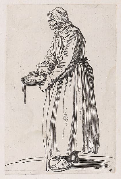 Reverse Copy of La Mendiante a La Sébille (The Female Beggar with The Begging Bowl), from Les Gueux suite appelée aussi Les Mendiants, Les Baroni, ou Les Barons (The Beggars, also called the Barons), by Anonymous