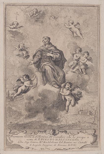 S. Pierre Regalda (S. Pietro d'Alcantara), by Francesco Bartolozzi