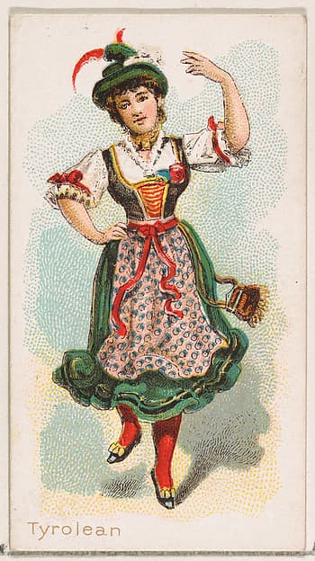 Tyrolean Dancer, from the Dancing Women series (N186) issued by Wm. S. Kimball & Co., by William S. Kimball & Company