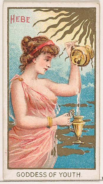 Hebe, Goddess of Youth, from the Goddesses of the Greeks and Romans series (N188) issued by Wm. S. Kimball & Co., by William S. Kimball & Company