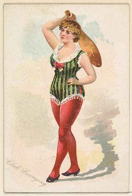 Club Swinging, from the Pretty Athletes series (N196) issued by Wm. S. Kimball & Co., by William S. Kimball & Company