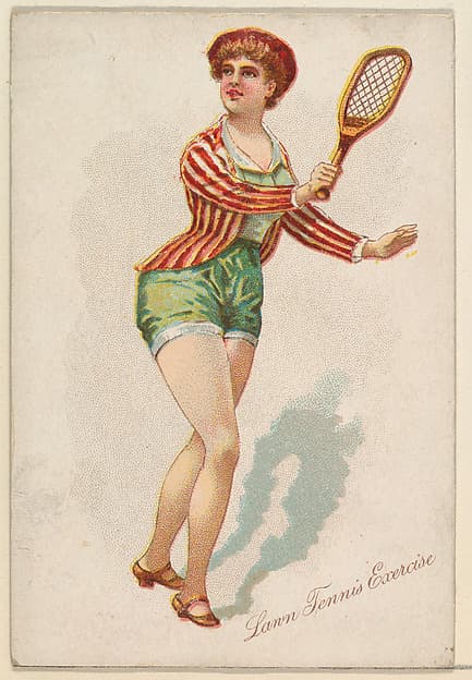 Lawn Tennis Exercise, from the Pretty Athletes series (N196) issued by Wm. S. Kimball & Co., by William S. Kimball & Company
