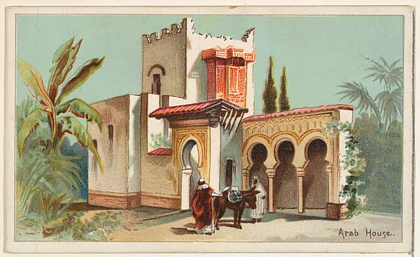 Arab House, from the Habitations of Man series (N113) issued by W. Duke, Sons & Co. to promote Honest Long Cut Smoking and Chewing Tobacco, by The Giles Company