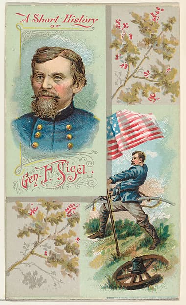 A Short History: General Franz Sigel, from the Histories of Generals series (N114) issued by W. Duke, Sons & Co. to promote Honest Long Cut Smoking and Chewing Tobacco, by W. Duke, Sons & Co.