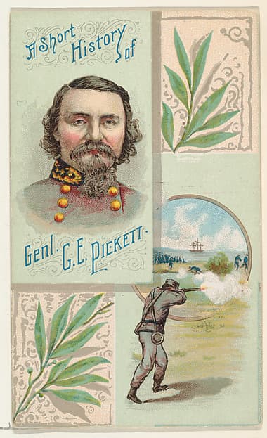A Short History: General George E. Pickett, from the Histories of Generals series (N114) issued by W. Duke, Sons & Co. to promote Honest Long Cut Smoking and Chewing Tobacco, by W. Duke, Sons & Co.
