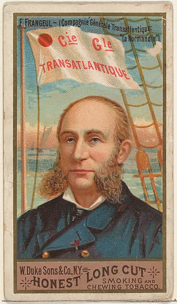E. Frangeul, from the Sea Captains series (N127) issued by Duke Sons & Co. to promote Honest Long Cut Tobacco, by W. Duke, Sons & Co.