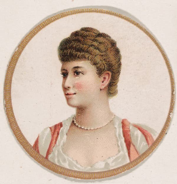 Portrait of woman, from the Novelties series (N228, Type 2) issued by Kinney Bros., by Kinney Brothers Tobacco Company