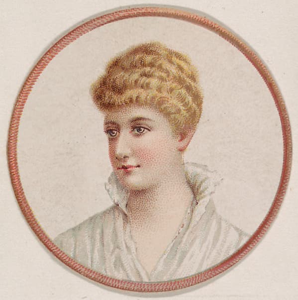 Portrait of woman, from the Novelties series (N228, Type 2) issued by Kinney Bros., by Kinney Brothers Tobacco Company
